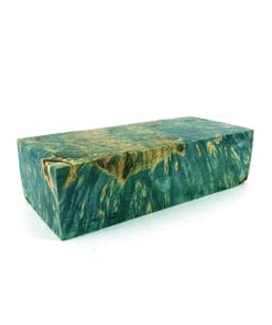 stabilized wood maple burl block 100050 green