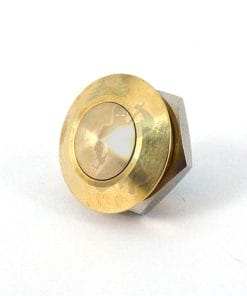 Clonetec 12mm domed switch brass