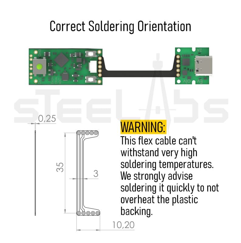 Steelabs DNA60C USB Flex Cable wiring